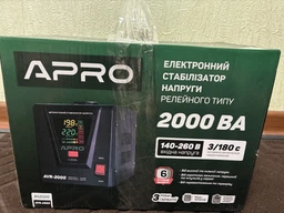 Стабилизатор напряжения релейный AVR-2000, 1600Вт APRO