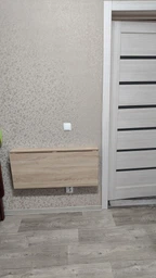 Обідній стіл-трансформер Ніка стіновий Ferrum-decor 420x900x500 Чорний метал ДСП Білий 16 мм (NIKA001)