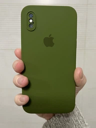 Чохол Silicone Premium case з захистом камери для iPhone X та iPhone XS Full Camera Protective dark olive 0007 фото від покупців 1