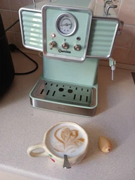 Кофеварка рожковая Cecotec Power Espresso 20 Tradizionale Светло-голубая фото от покупателей 1
