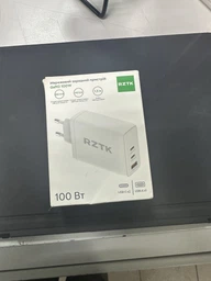 Сетевое зарядное устройство RZTK GaN2 100W USB-A (QC4.0) 2xUSB-C (PD3.0) + кабель USB-C 100W White фото от покупателей 10