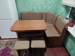 Комплект-кухонный ПП Стародуб Лира орех темный (уголок/стол/2 табуретки)