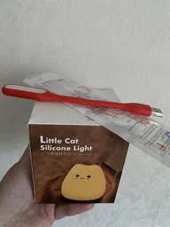 Ночник игрушка 3DTOYSLAMP детский светильник для сна Little Cat силиконовый с LED на батарейках (3хААА) таймером автовыключения 7 цвета свечения мягкий для украшения дома спальни детской комнаты гостиной 10×9 см оригинальный подарок ребенку фото от покупателей 1