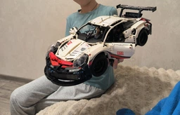 Конструктор машинка технік Porsche 911 RSR Racing Vesion Technology на 1630 деталей в масштабі 1:10 Порше авто гоночна версія фото від покупців 5