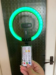 Комплект блогера беспроводной RZTK Aura Light Pro (кольцевая RGB led лампа 26 см 12 В / аккумулятор 1200 мАч / штатив 2.3 м Alum / пульт/ USB Type-C) фото от покупателей 1
