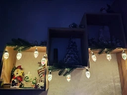 Светодиодная гирлянда лампочки с игрушками новогодняя LED гирлянда украшения на елку лед гирлянда для дома праздничная светодиодная гирлянда для комнаты уличная ретро гирлянда фото от покупателей 2