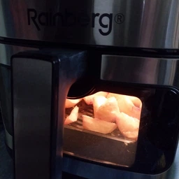 Аэрогриль Rainberg RB 2330 4200W аэрофритюрница безмасляная для приготовления без масла с 2 Тенами 8,5 л Серебряная с черным фото от покупателей 18