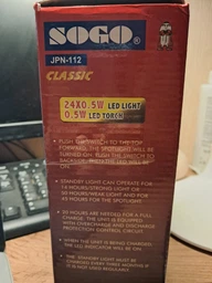 Ручний ліхтар переносний Almina DL-2424 PowerBank 24 LED світлодіодні лампи на акумуляторі Аварійний світильник повербанк 3000 мАг фото від покупців 14