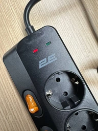 Сетевой фильтр-удлинитель 2E SP6M3 3м, 6xТипF, 16A, 2xUSB-A, 1x USB-C Черный (2E-SP6M3SWBK)