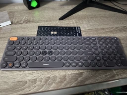 Клавиатура беспроводная Бесшумная Baseus K01B Wireless Tri-Mode Keyboard 2.4G/BT1+BT2 2xAAA Battery 104 клавиши Черный