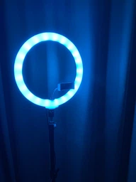 Кольцевая светодиодная цветная лампа RGB LED MJ30 Набор блогера селфи кольцо со штативом Мультиколор 30 см фото от покупателей 6
