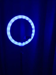 Кольцевая светодиодная цветная лампа RGB LED MJ30 Набор блогера селфи кольцо со штативом Мультиколор 30 см фото от покупателей 4