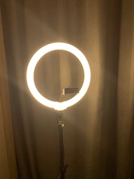 Кольцевая светодиодная цветная лампа RGB LED MJ30 Набор блогера селфи кольцо со штативом Мультиколор 30 см фото от покупателей 2