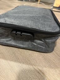 Сумка-органайзер для зберігання документів із кодовим замком у поїздку або для дому сіра фото від покупців 1