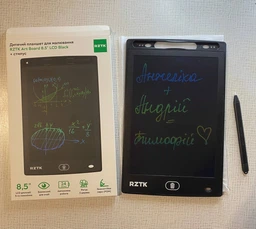 Детский планшет для рисования RZTK Art Board 8.5" со стилусом LCD Black (LCD-85B) фото от покупателей 11