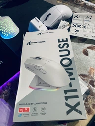 Беспроводная Игровая (2.4G, Bluetooth) ATTACK SHARK X11 Красная Мышь, PAW3311, 22000 DPI фото от покупателей 1