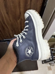 Женские зимние кеды кожаные высокие Converse Ctas Lugged Heel Hi A10152C 36 (5.5US) 22.5 см Серые (194435169194) фото от покупателей 3