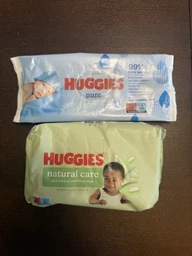 Вологі серветки дитячі Huggies Natural CARE 56 шт (5029053550152) фото від покупців 11
