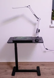 Cтол с регулировкой высоты на колесах 68x36 см Flexi Tech Black (28000) фото от покупателей 2