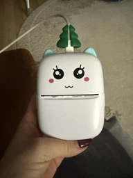 Портативний, бездротовий міні термо принтер Mini Printer з подвійною посмішкою, Bluetooth, дитячий для фото, малюнків, етикеток, скетчів, штрихкодів, HomeGoods, Блакитний