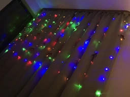 Гірлянда штора світлодіодна GarlandoPro 173302BL гірлянда роса 200LED 3х2м 10 ліній 8 режимів Синій