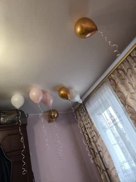 Балон з гелієм для надування куль Ricokids 0,20 м³ з повітряними кульками та стрічкою ( набір рожевий: балон, 30 куль, стрічка)