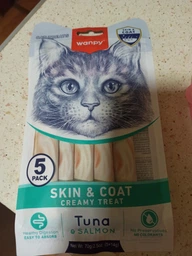 Функциональное жидкое лакомство для котов Wanpy Functional Creamy Lickable Treat Skin&Coat кожа и шерсть (RAC-67)