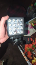 LED фара 12 24 Вольт. Светодиодная лэд фара на 16 диодов квадрат
