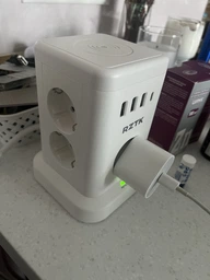 Универсальный сетевой удлинитель RZTK Tower Wireless + 3 USB-A + 1 USB-C Black (TWB7) 1.8 м фото от покупателей 6