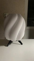 Настільна лампа сучасна декоративна WellBrand AirWave XL White/Black Modern E27 (20х20х28см) фото від покупців 1