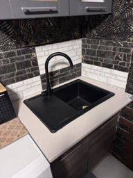 Мойка кухонная, гранитная, прямоугольная Valetti 35R 62х43см Терра + смеситель