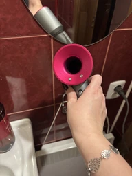 Професійний фен стайлер для волосся Super Hair Dryer 1600 Вт + 5в1 насадок, сірий / фуксія фото від покупців 1