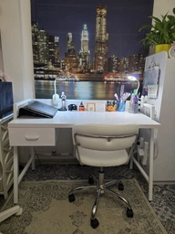 Письменный стол Ferrum-decor Комфорт 750x1000x600 Белый металл ДСП Белый 32 мм (KOMF015)