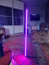 Напольная угловая RGB лампа торшер с пультом управления 1,2м фото от покупателей 4