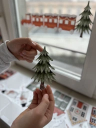 Набор Новогодних наклеек Рождество в городе | Декор на стены Новый Год | Украшенные дома, Новогодний поезд, снеговики, ёлка в снегу Lipko Рождественские домики размер S фото от покупателей 2