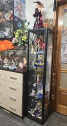 Шафа зі скляними дверцятами IKEA BLÅLIDEN, чорний, 35х32х151 см, 005.205.19