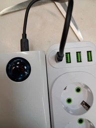 Сетевой фильтр-удлинитель Aura Energy 4+3 USB-A + USB-C (PD) 2 м White (AUEMFP43PD2MW)