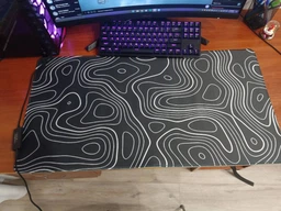 Игровой Коврик для Мыши Черный 800x400x4мм (XXL) c Волнами Гладкая Поверхность, Прорезиненный. Толщина 4 мм фото от покупателей 1