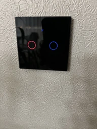 Вимикач світла сенсорний Palermo WiFi бездротовий розумний вимикач дистанційний smart switch перемикач з підсвіткою безпровідний смарт вайфай Tuya Smart Life вимикач подвійний чорний