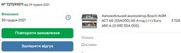 Акумуляторна батарея 70Ah/760A 278x175x190/+R/B13 Start-Stop AGM - 0 092 S5A 080 BOSCH