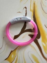 Светодиодный, водостойкий LED ошейник для собак с зарядкой USB, 35 см, размер S (зеленый) фото от покупателей 8