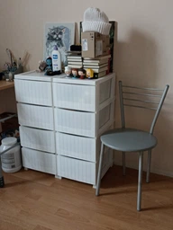 Комод пластиковый на 4 ящика R-Plastic РОТАНГ белый фото от покупателей 1