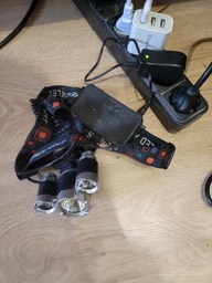 Налобний ліхтар Чорний на 3 LED промені 2 акумулятори 18650 + USB нічник в комплекті фото від покупців 5