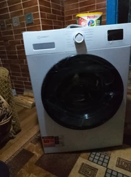 Стиральная машина Indesit фронтальная, 6кг, 1200, A+++, 44.6см, дисплей, пар, инвертор, люк черный, белый фото от покупателей 11