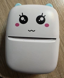 Портативний, бездротовий міні термо принтер Mini Printer з подвійною посмішкою, Bluetooth, дитячий для фото, малюнків, етикеток, скетчів, штрихкодів, HomeGoods, Блакитний фото від покупців 1