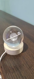 Декоративный 3D шар ночник лампа хрустальный Солнечная система Led светильник USB с подсветкой фото от покупателей 1
