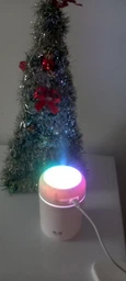 Портативный увлажнитель воздуха Aroma Car Humidifier H2O Компактный светодиодный ультразвуковой диффузор 300 мл Детский ночник Серый