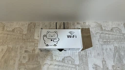 Полка для роутера WiFi Кот удачи коробка 40*20*10 см Белая фото от покупателей 1