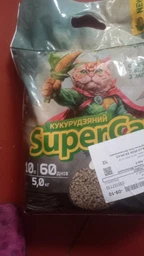Наповнювач для котів кукурудзяний SuperCat 5л фото від покупців 5