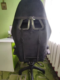 Геймерское кресло DEXON VECTOR G-060 велюр+экокожа, Черный-Черный фото от покупателей 15